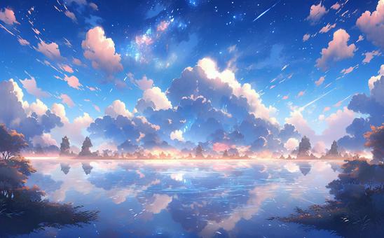 Illustration, sky, sea, cloud, 