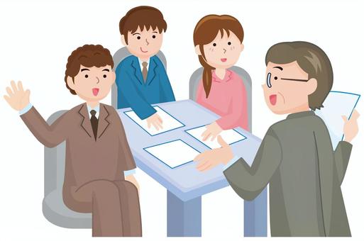 Illustration, company, new employee, conference, JPG and PNG