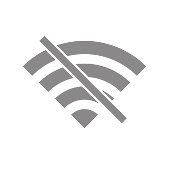 Wi-FiマークA（オフライン・グレー） wi-fiマーク,wi-fi,アイコン,オフライン,電波,無線,通信,ネットワーク,グレー,シンプルのイラスト素材