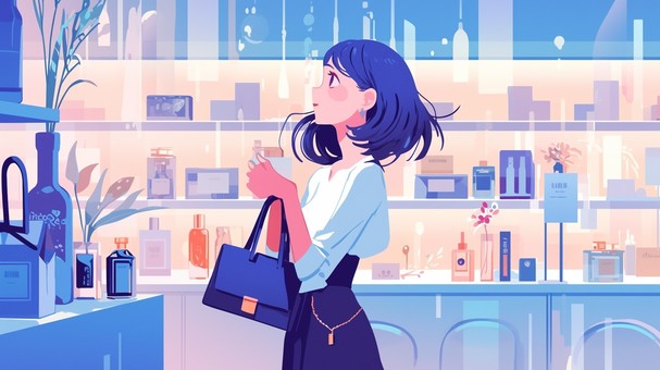 買い物をする女性