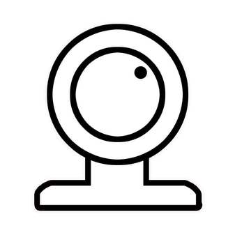 丸型WEBカメラ web,カメラ,周辺機器,pc,会議,インターネット,撮影,ビジネス,電子部品,丸のイラスト素材