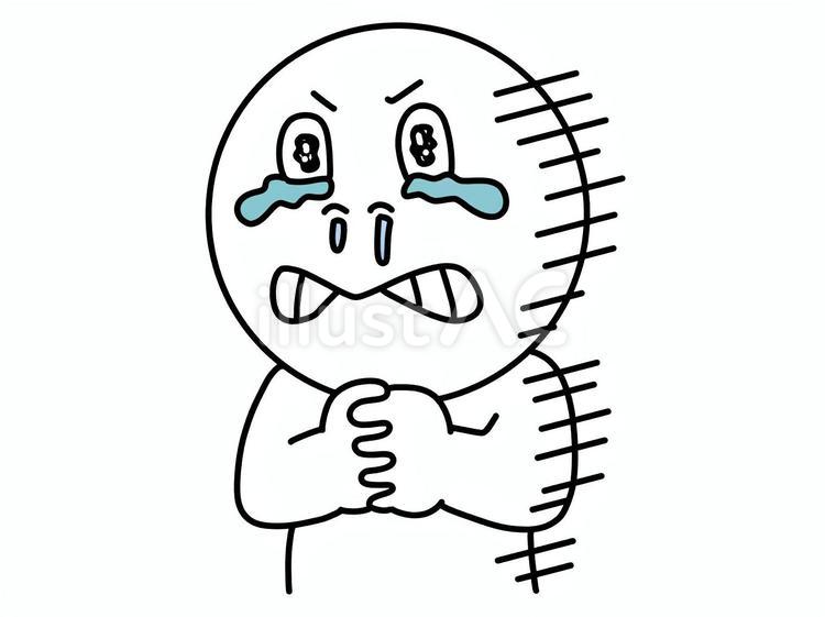 感動の涙を流す棒人間 感動,涙,棒人間のイラスト素材