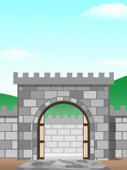 古城の城門 古城の城門 城,城門,古城,要塞,砦,建物,門,ゲート,正面,城壁のイラスト素材