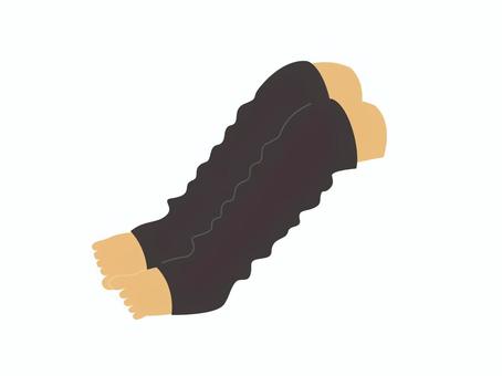 レッグウォーマー、ブラック