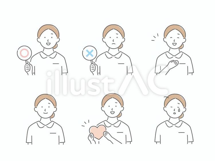 医療（６）看護師のアイコン 医療,看護師,女性のイラスト素材
