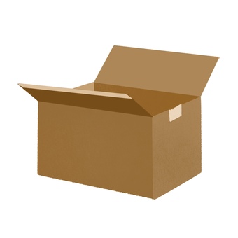 ダンボール（開封） ダンボール,ダンボール箱,引越し,宅配便,荷物,通販,開封,梱包,ネット通販のイラスト素材