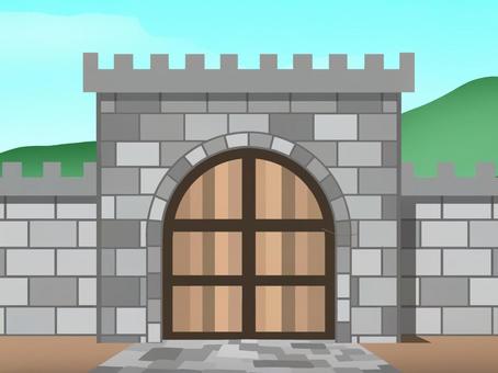 お城の城門 お城の城門 お城,門,城門,砦,建物,要塞,古城,中世,扉,ヨーロッパのイラスト素材