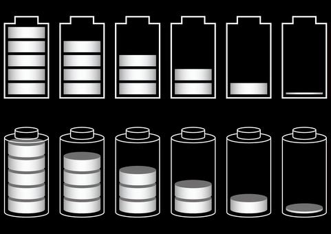 電池セットf 電池,残量,バッテリー,マーク,アイコン,ピクト,満タン,残数,携帯電話,携帯のイラスト素材