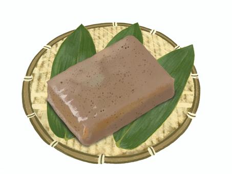 Konjac (with colander and bamboo leaves), Konjac (with colander and bamboo leaves), konjac, oden, cuisine,