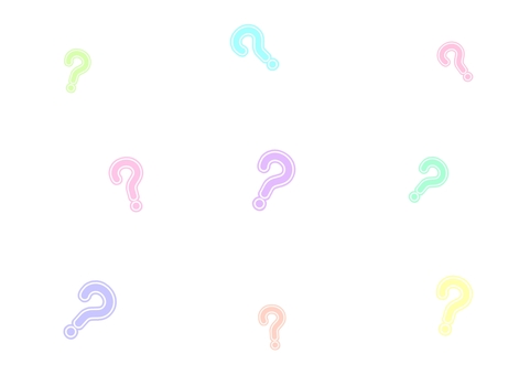 パステルカラーのはてな・疑問の背景 パステルカラー,はてな,疑問,クエスチョン,マーク,ランダムのイラスト素材