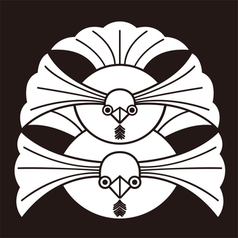 家紋 雀 家紋 雀 家紋,紋,紋章,雀,動物紋,文様,紋様,家系,血すじ,血統のイラスト素材