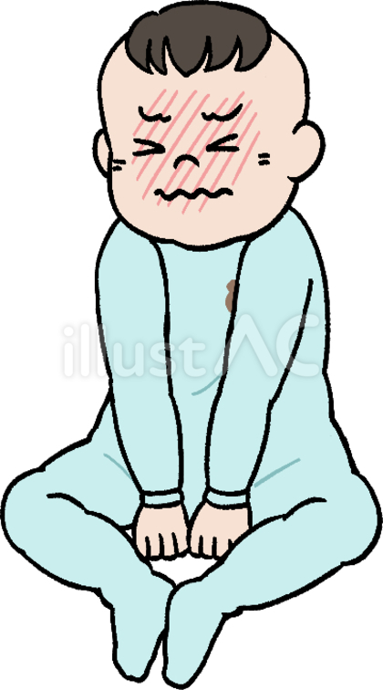 うんちを踏ん張る赤ちゃん