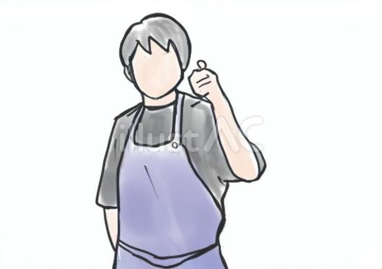 エプロン姿の子 調理師,料理人,コックさんのイラスト素材
