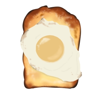 Illustration, fried egg, toast, food, 