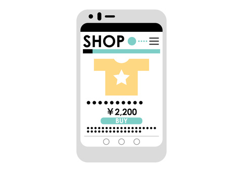 ショッピングサイト ショッピングサイト ショッピング,サイト,買い物,スマートフォン,販売,ビジネス,生活,インターネット,洋服,tシャツのイラスト素材