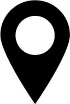 位置情報アイコン 位置情報,場所,居場所,ピンポイント,ポイント,アイコン,モノクロ,ピクトのイラスト素材