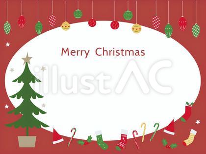 シンプルなクリスマスイラスト 赤色