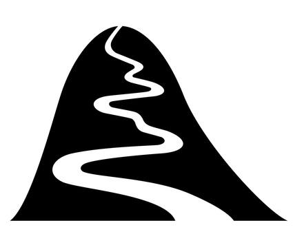 頂上へつづく登山道 山道,頂,登山,道,登る,ルート,山,頂上,目標,夢のイラスト素材