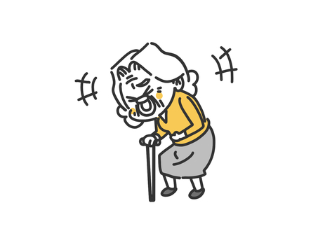 お腹を抱えて笑うおばあちゃん 女性,老人,お年寄り,高齢者,驚く,年配,シニア,おばあちゃん,お婆ちゃん,おばあさんのイラスト素材