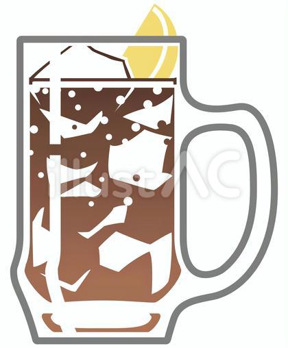 アイコン ジョッキ 黒っぽい炭酸