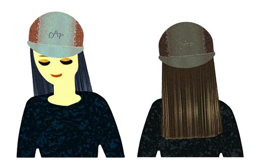 Illustration, female, hat, cap, 