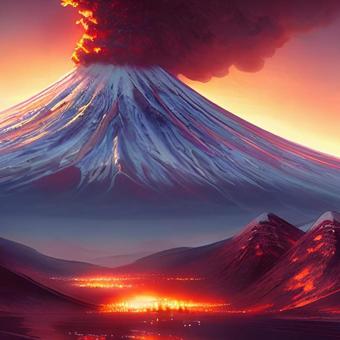 Mount Fuji erupted, JPG Mount Fuji erupted, , JPG