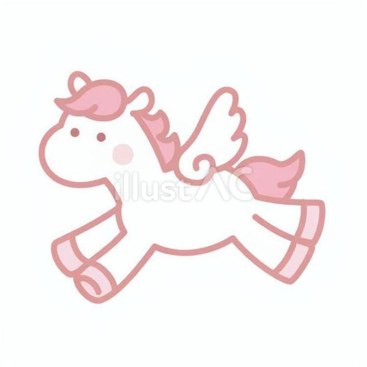 ペガサス　全身 ペガサス,馬,干支のイラスト素材