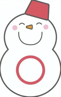 シンプルな丸のゆきだるまの笑顔のイラスト シンプルな丸のゆきだるまの笑顔のイラスト ゆきだるま,丸,正解,冬,笑顔,シンプル,キャラクター,イラスト,肯定,クイズのイラスト素材