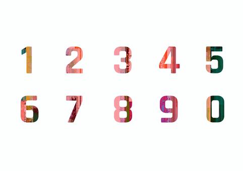 カラフルなデザイン数字アイコンセット 数字,ナンバー,1,2,3,4,5,6,7のイラスト素材