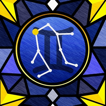 シームレスな色鉛筆風で双子座　ｐ  双子座,ふたご座,星座,星,占い,運勢,色鉛筆画,手描き風,色鉛筆,にじみのイラスト素材