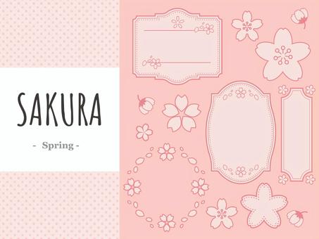 フレーム/桜の花28