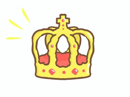 王冠 王冠,冠,金,宝石,戴冠式,ゆるい,かわいいのイラスト素材