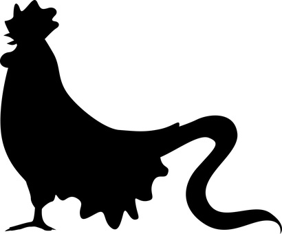 鶏　 鶏,家畜,鳥類,嘴,トサカ,羽,横向き,動物,シルエットのイラスト素材