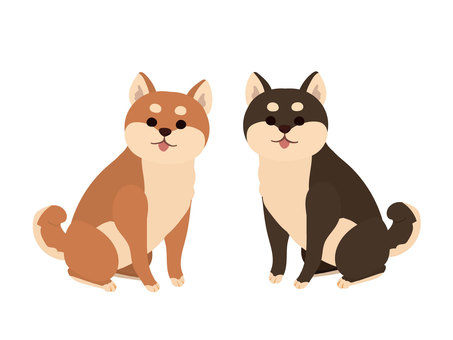 Shiba Inu, shiba inu, brown, black, JPG, PNG and AI