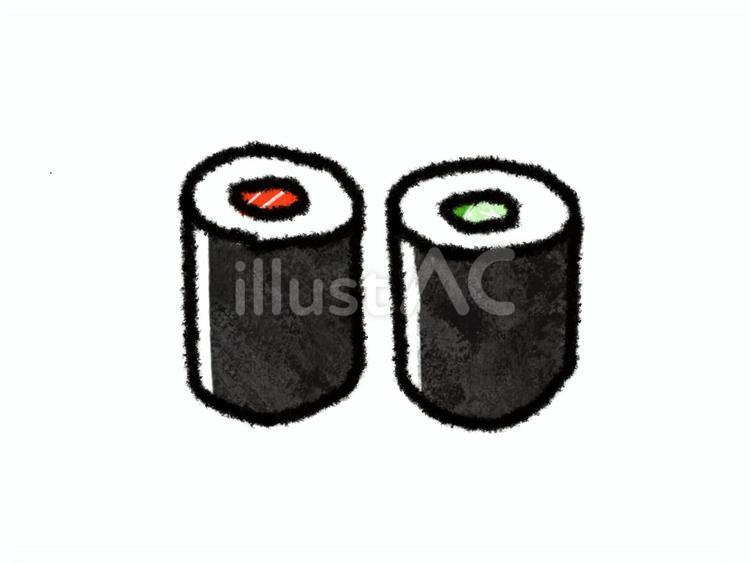 巻き寿司のイラスト 巻き寿司,寿司,海鮮料理のイラスト素材