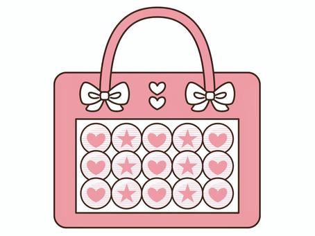 推し活グッズの痛バック（ピンク） 痛バック,痛バ,推し活,トート,缶バッチ,たくさん,オタ活,推しごと,グッズ,ファンのイラスト素材