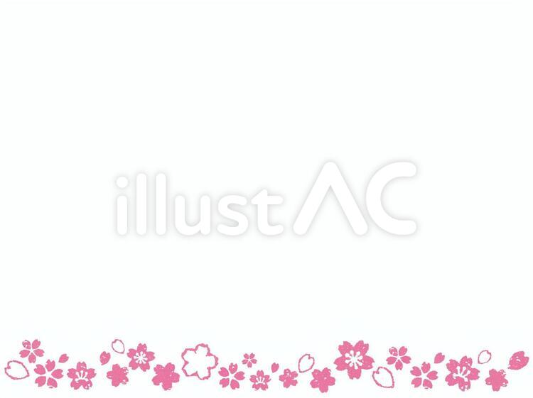 桜スタンプ桃の罫線05 桜,春,背景のイラスト素材