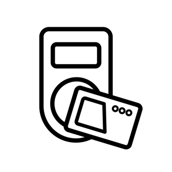 タッチ決済のアイコン アイコン,単品,モノクロ,ベクター,タッチ決済,クレジットカード,決済,支払い,非接触型,キャッシュレスのイラスト素材