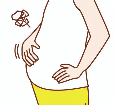 Illustration, stomach, warmly, obesity, 