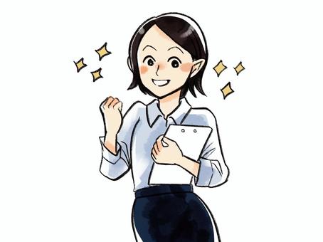 Illustration, office, office lady, work, 