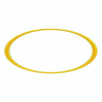 ぷっくりした黄色の楕円の3Dフレーム フレーム,飾り枠,3d,立体,楕円,マーク,可愛い,フェミニン,キュート,ぷっくりのイラスト素材