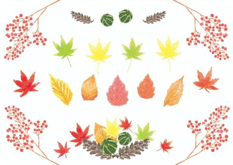 もみじ_フレーム12 もみじ,秋,フレーム,背景,水彩,紅葉,秋の素材,枠,水彩風,手描きのイラスト素材
