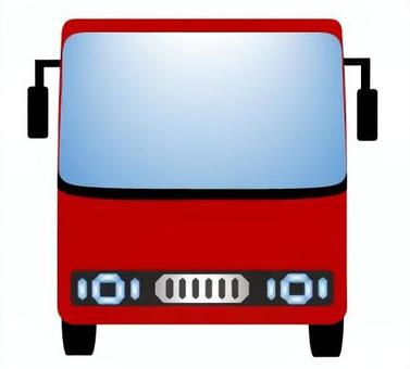 バス101 バス,観光バス,大型バス,正面,ユニーク,オリジナル,イラスト,車,乗り物,赤のイラスト素材