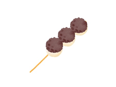 Watercolor style bean paste dumpling icon, Watercolor style bean paste dumpling icon, उबाली हुई पकौड़ी, anko, पानी के रंग की तरह,