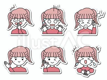 シンプルで可愛い女性Cセット 4
