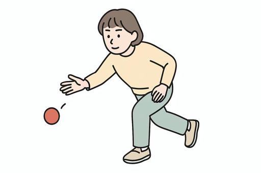 ボッチャを投げる選手 ボッチャ,パラスポーツ,球技,集中,正確さ,スポーツ,バリアフリー,屋内競技,大会,ユニバーサルスポーツのイラスト素材