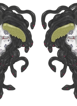 Illustration, медуза, змея, миф, 