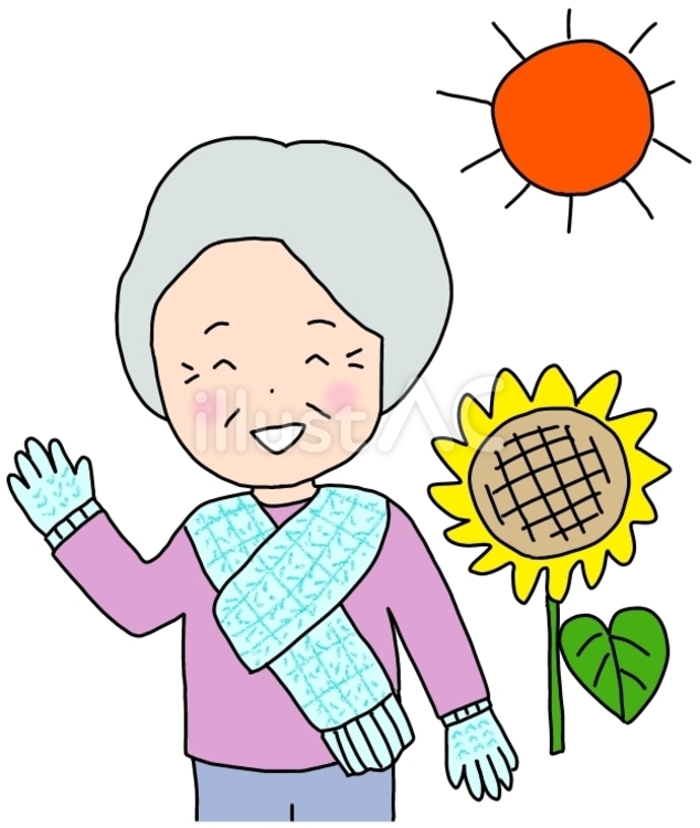 季節の服が分からない認知症の高齢者 認知症,おばあさん,服のイラスト素材