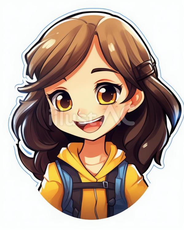 笑顔の女の子 女の子,人,かわいいのイラスト素材