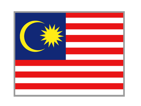 マレーシア マレーシア,国旗,掲揚,軍旗,弔旗,イラストのイラスト素材